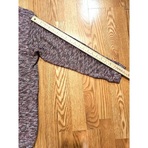 Lauren Polo Boucle Sweater Women Large Red White Knit Preppy Academia University - Picture 6 of 7